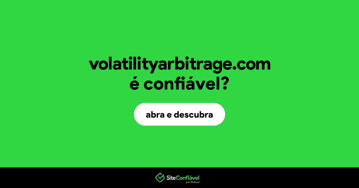 O site volatilityarbitrage.com é confiável?