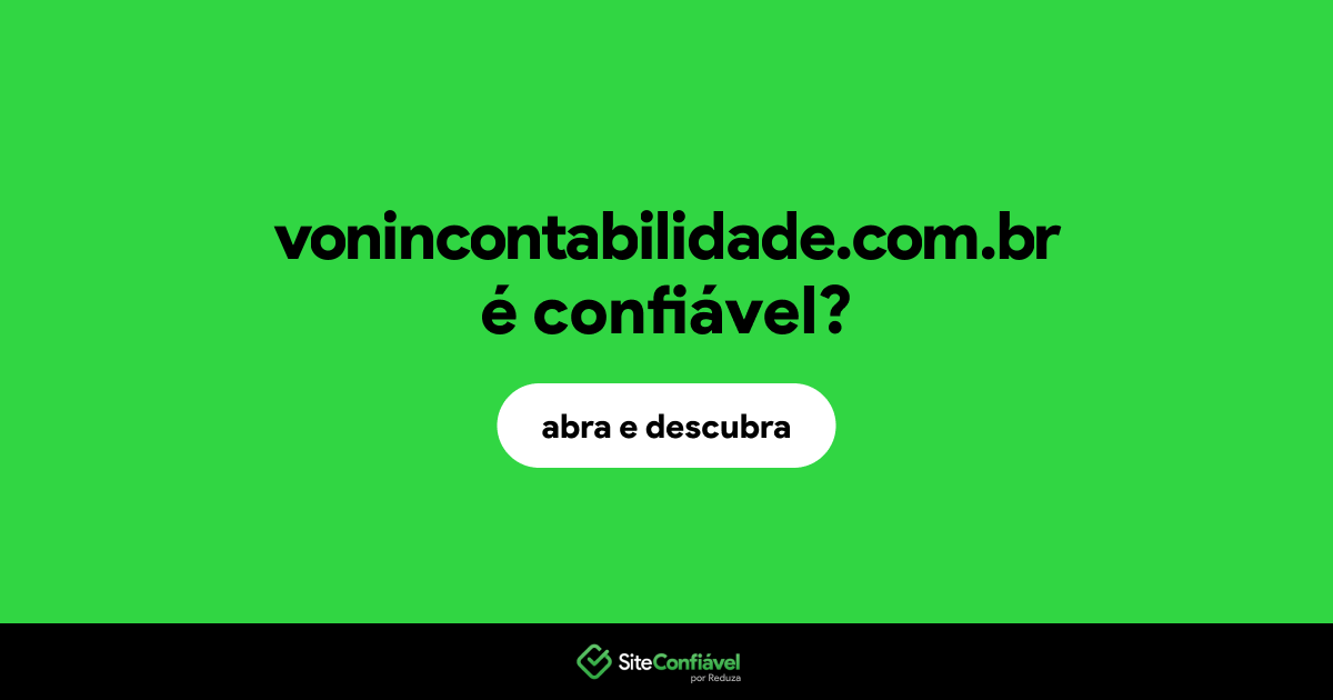 O site vonincontabilidade.com.br é confiável?