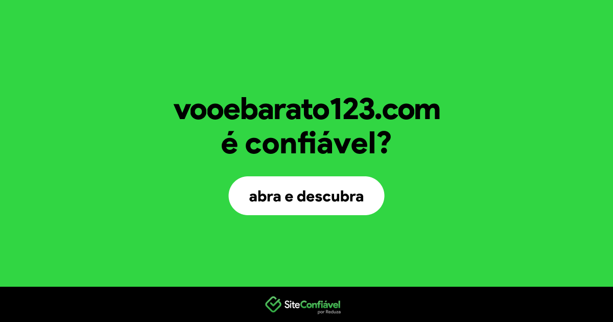 O site vooebarato123.com é confiável?