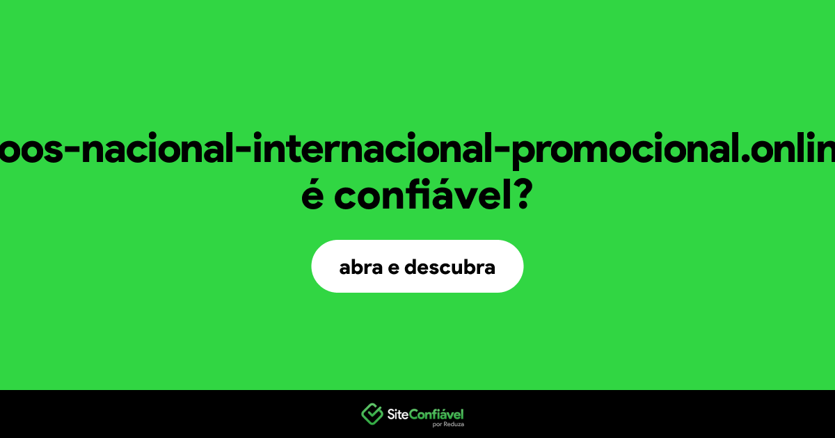 O site voos-nacional-internacional-promocional.online é confiável?