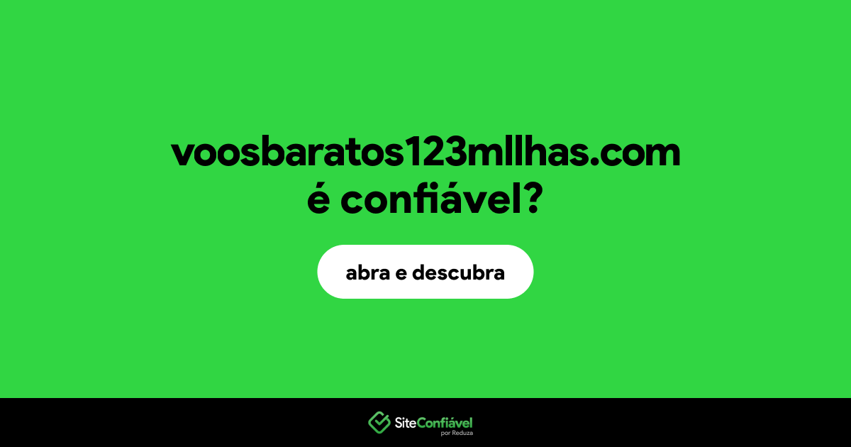 O site voosbaratos123mllhas.com é confiável?