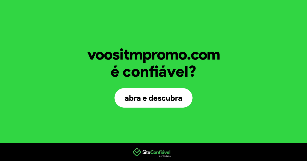 O site voositmpromo.com é confiável?