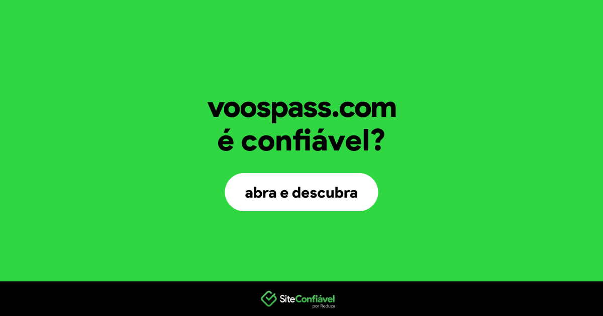 O site voospass.com é confiável?