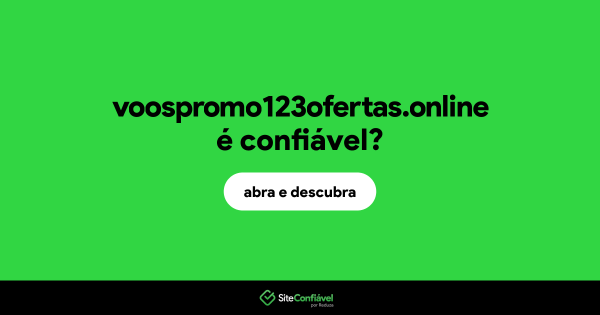 O site voospromo123ofertas.online é confiável?