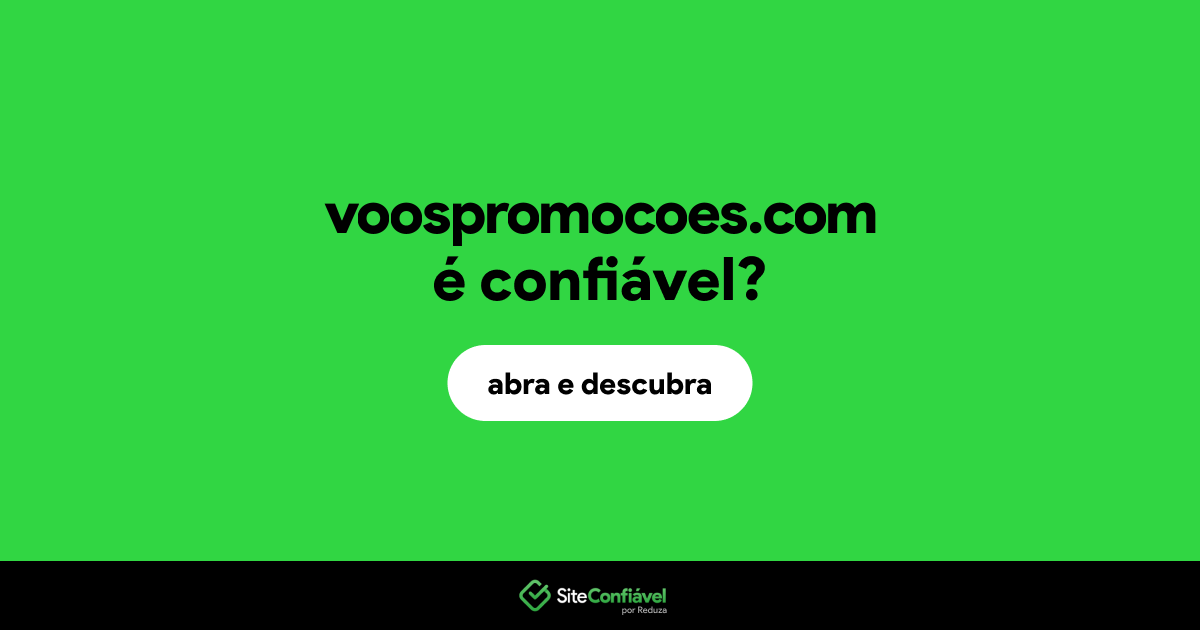 O site voospromocoes.com é confiável?