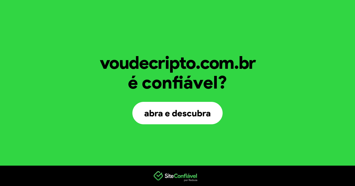 O site voudecripto.com.br é confiável?