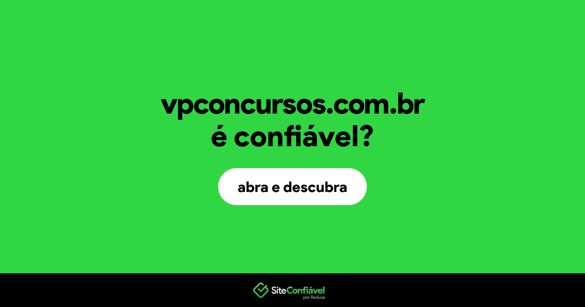 O site vpconcursos.com.br é confiável?