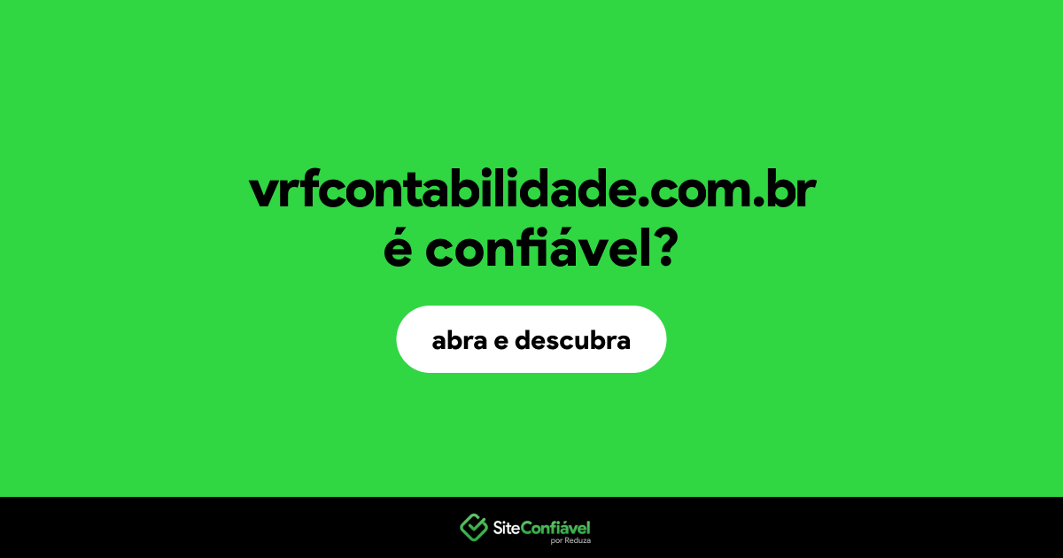 O site vrfcontabilidade.com.br é confiável?