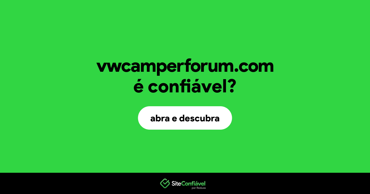 O site vwcamperforum.com é confiável?