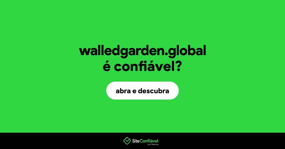 O site walledgarden.global é confiável?