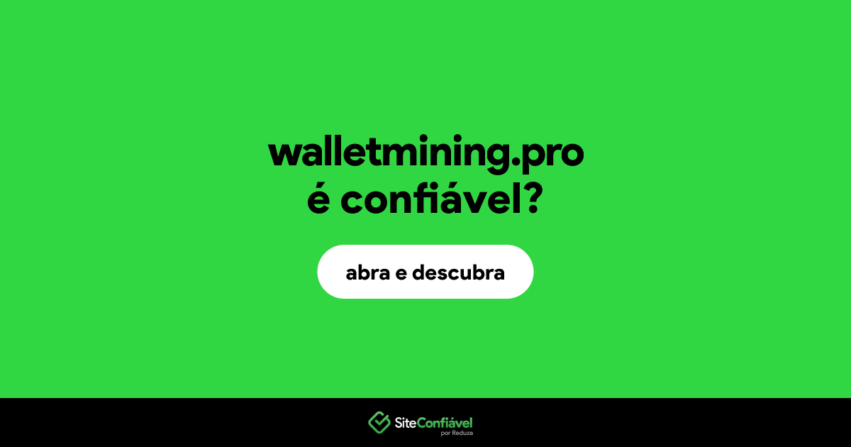 O site walletmining.pro é confiável?