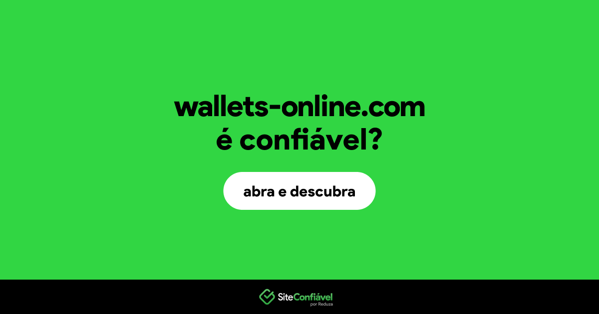 O site wallets-online.com é confiável?