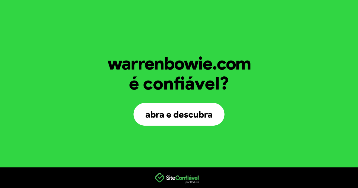 O site warrenbowie.com é confiável?