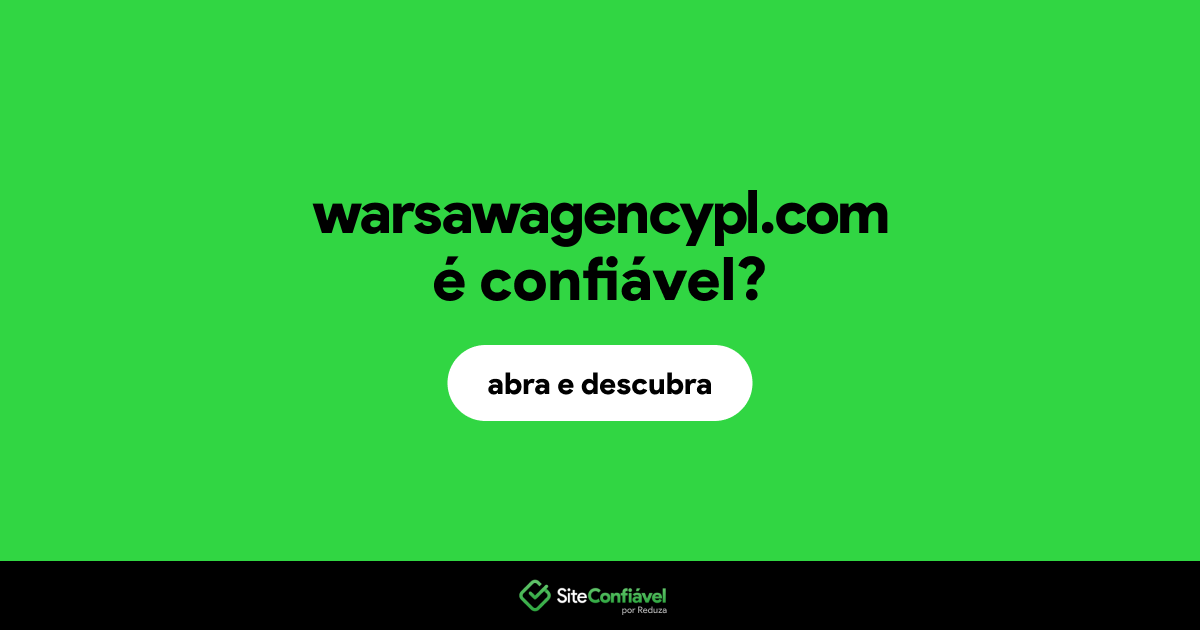 O site warsawagencypl.com é confiável?