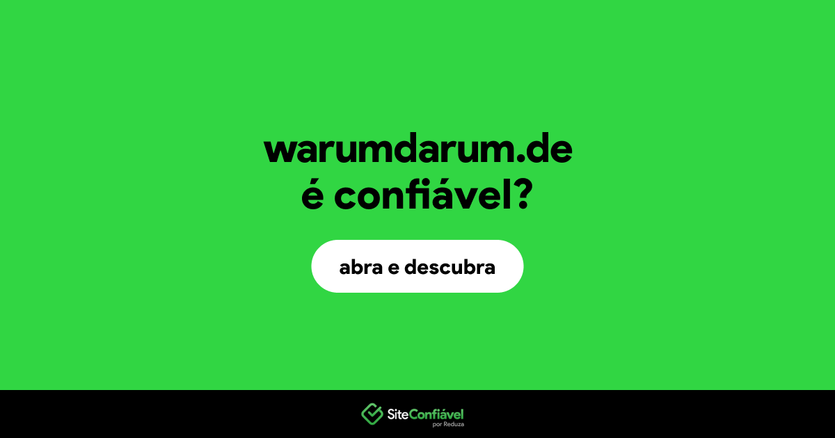 O site warumdarum.de é confiável?