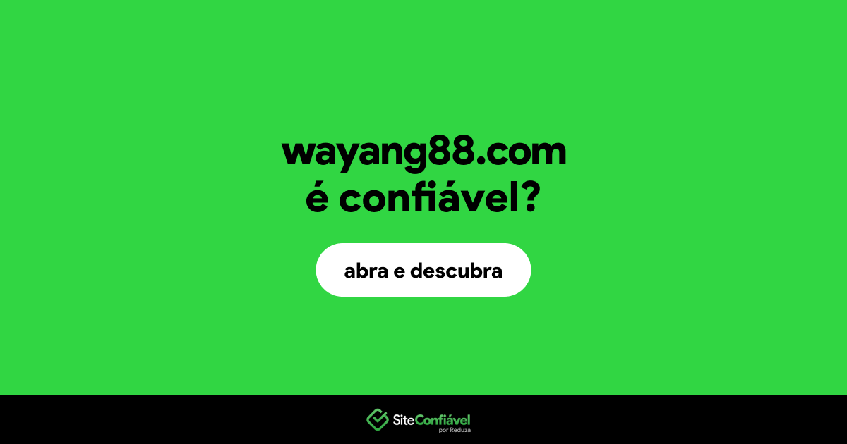 O site wayang88.com é confiável?