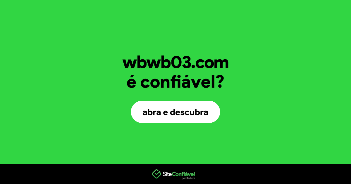 O site wbwb03.com é confiável?