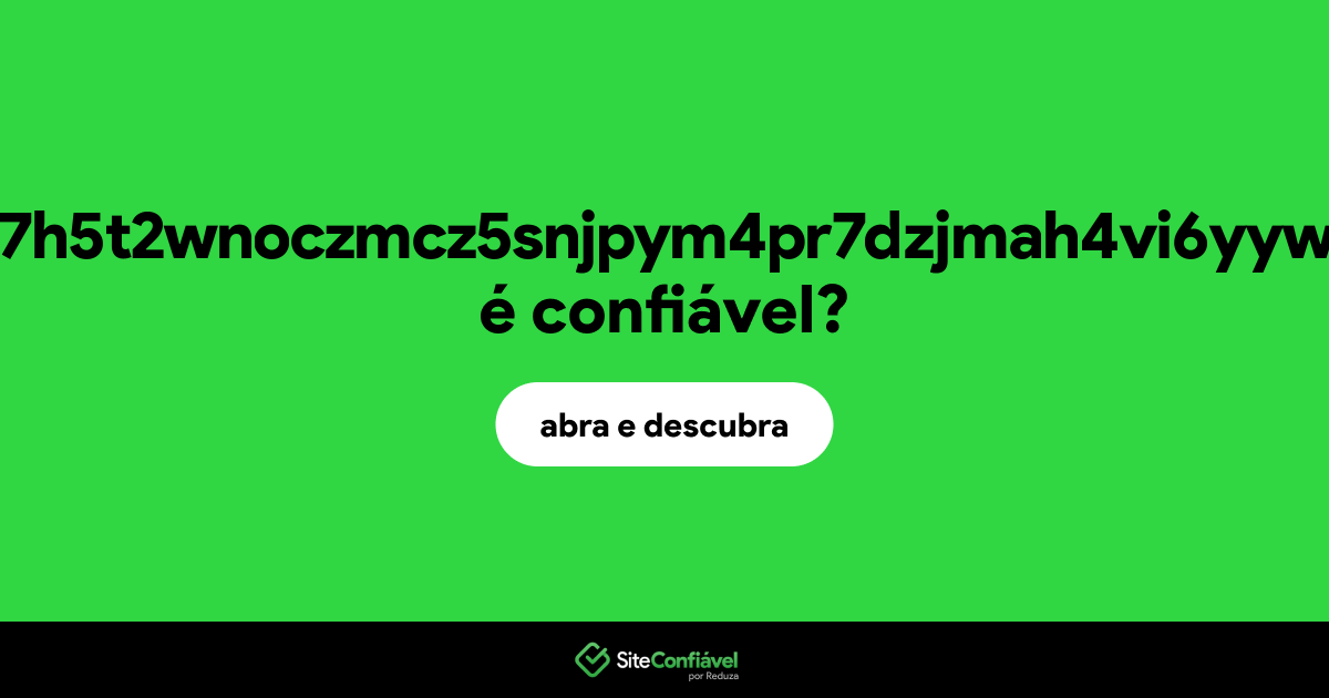 O site wbz2lrxhw4dd7h5t2wnoczmcz5snjpym4pr7dzjmah4vi6yywn37bdyd.onion é confiável?