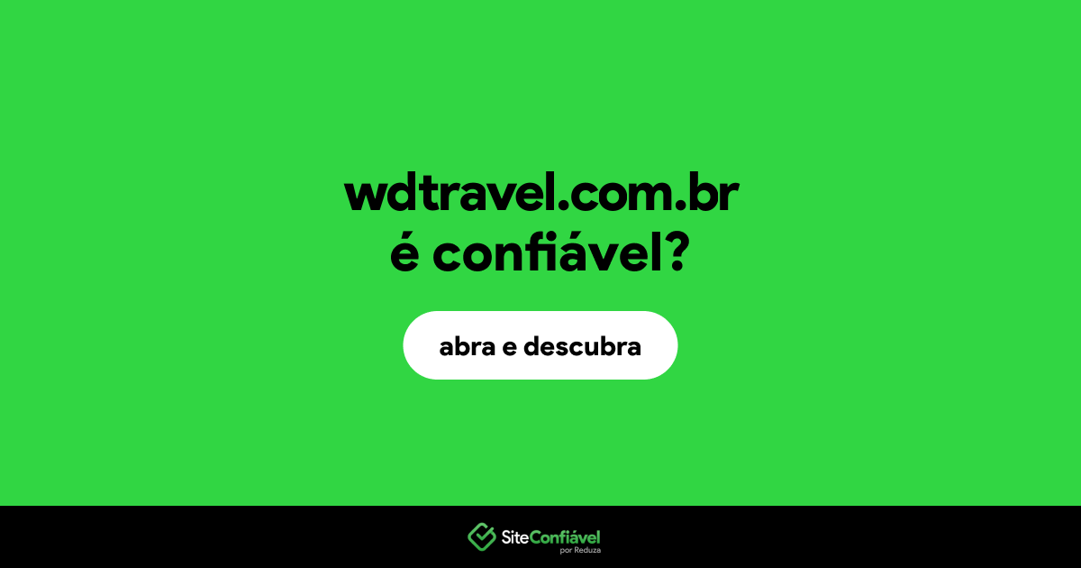 O site wdtravel.com.br é confiável?