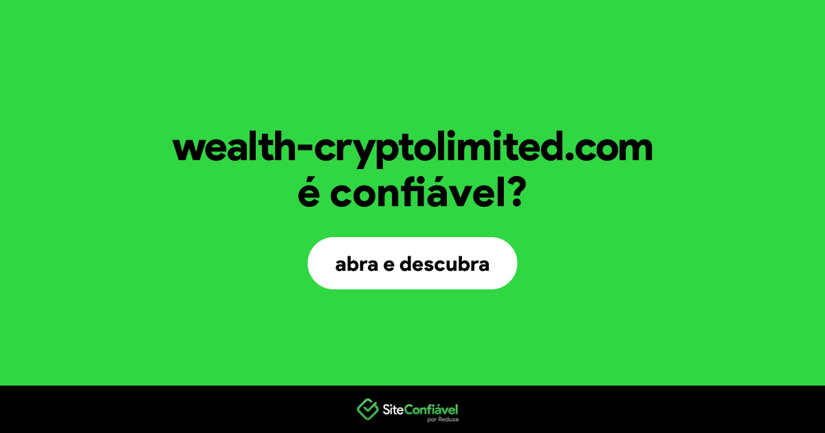 O site wealth-cryptolimited.com é confiável?