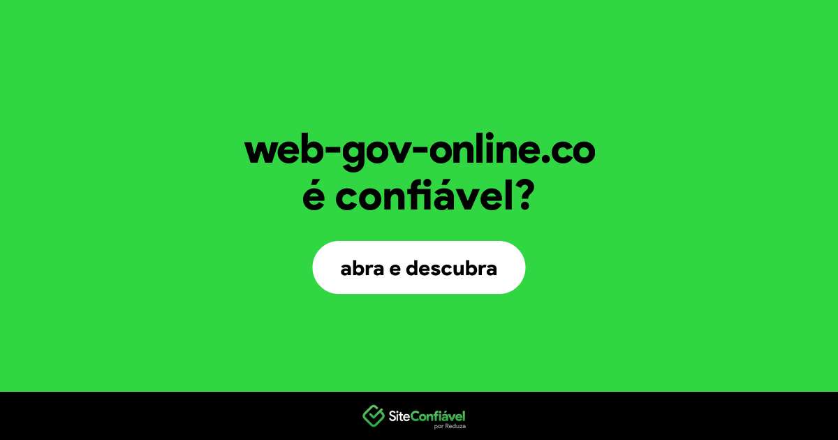 O site web-gov-online.co é confiável?