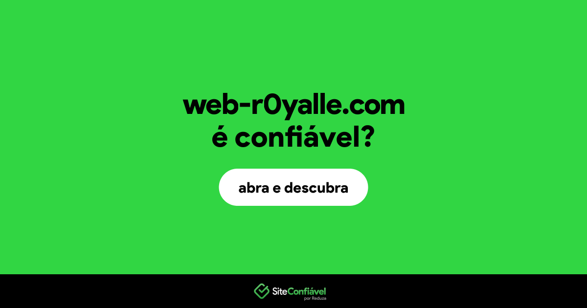 O site web-r0yalle.com é confiável?