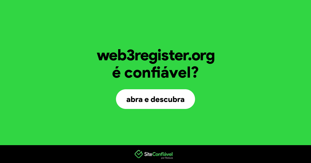 O site web3register.org é confiável?