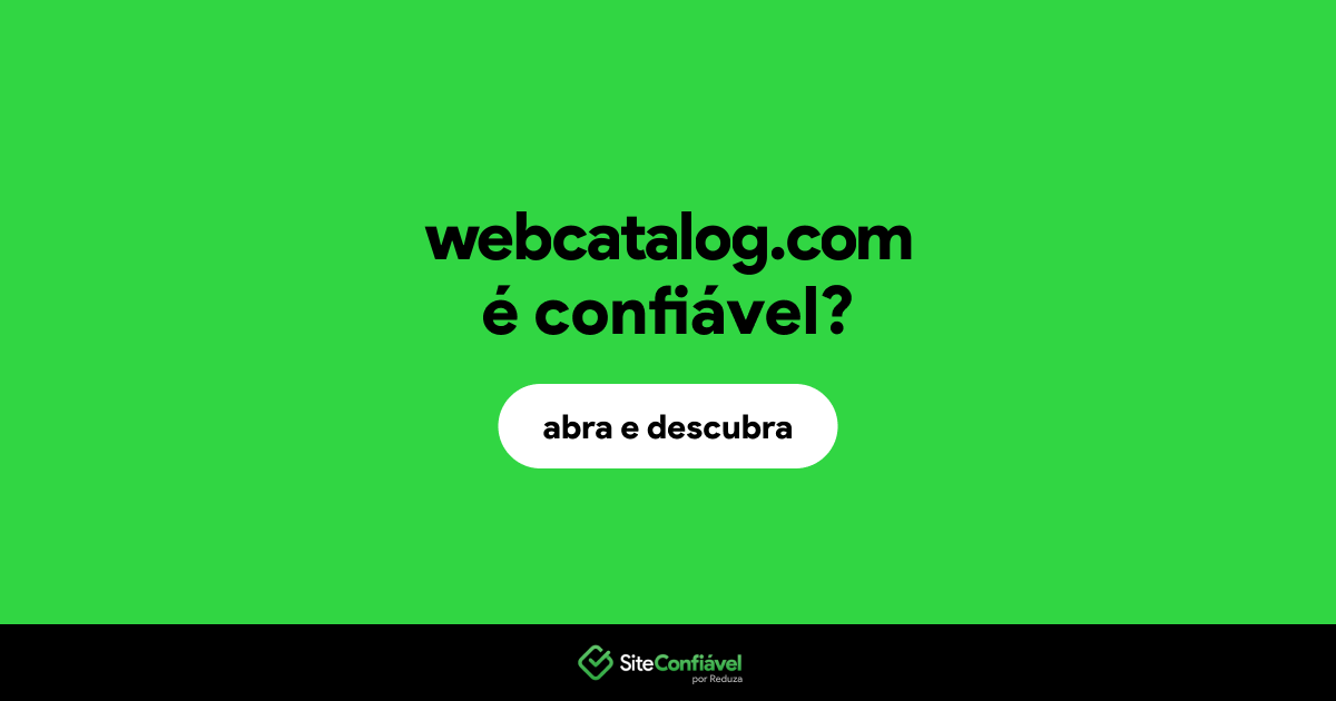 O site webcatalog.com é confiável?