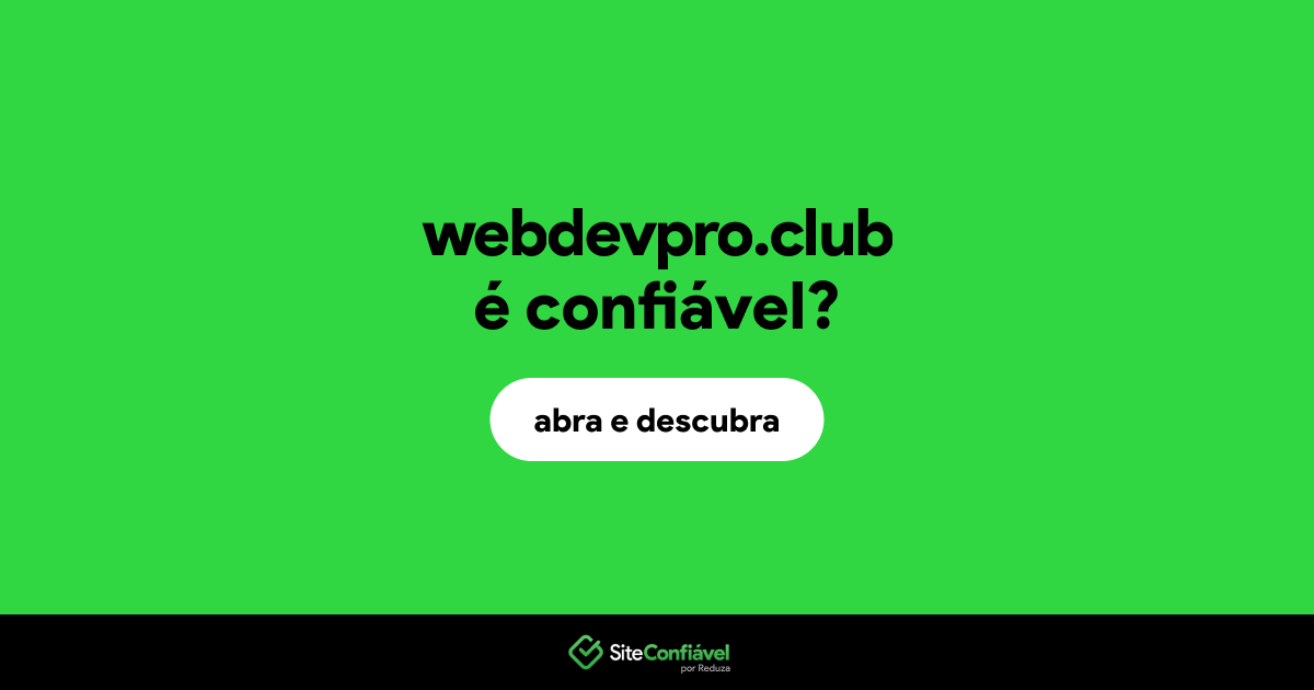 O site webdevpro.club é confiável?