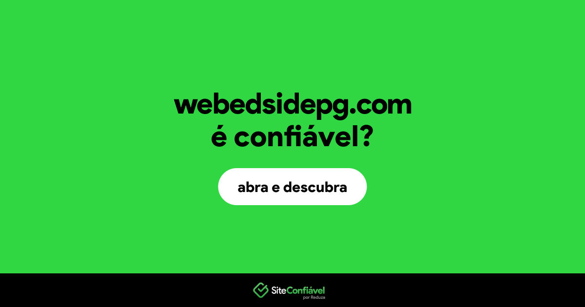 O site webedsidepg.com é confiável?