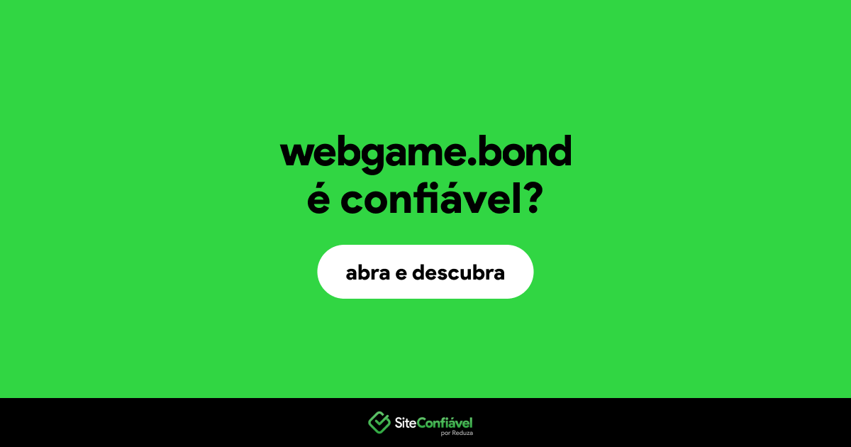 O site webgame.bond é confiável?