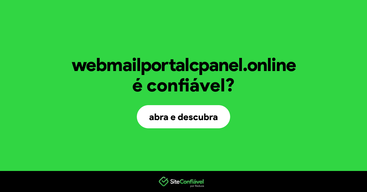 O site webmailportalcpanel.online é confiável?