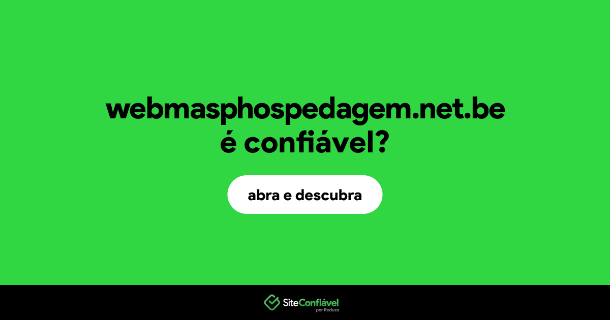 O site webmasphospedagem.net.be é confiável?