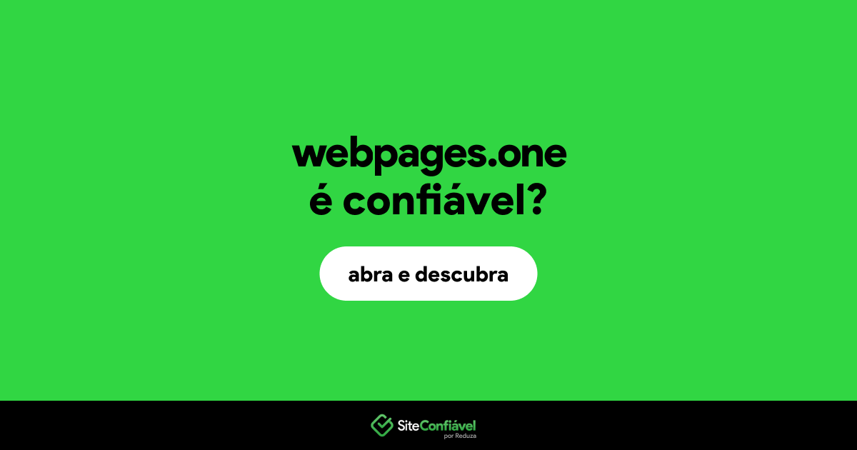 O site webpages.one é confiável?
