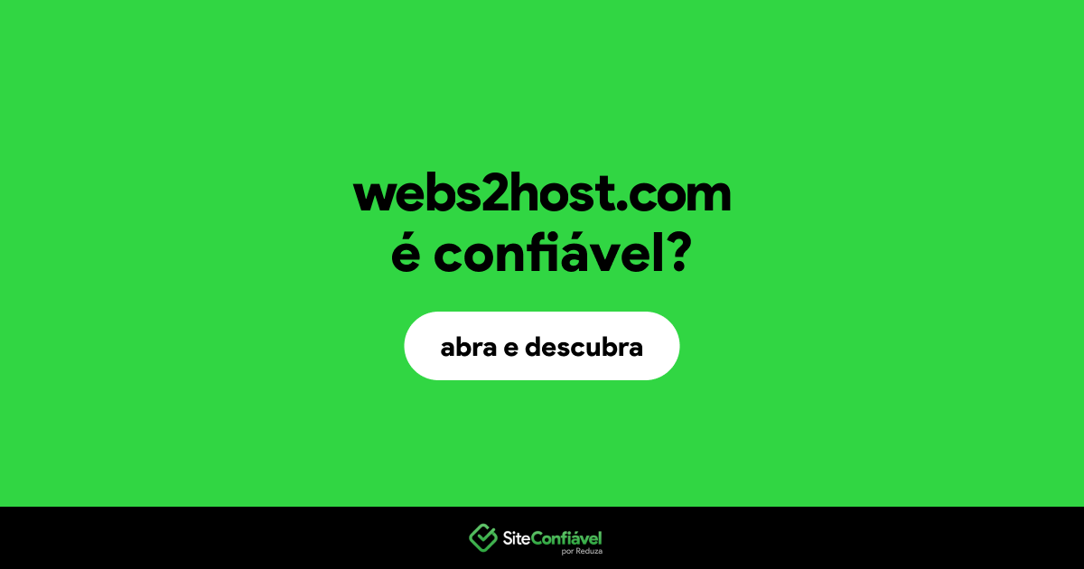 O site webs2host.com é confiável?