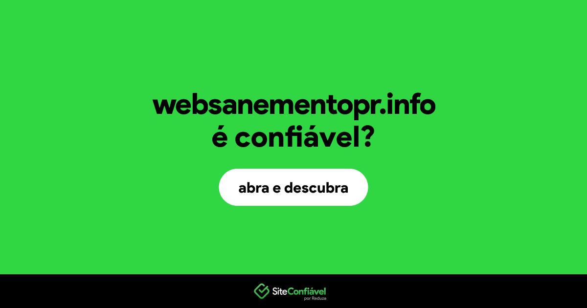O site websanementopr.info é confiável?