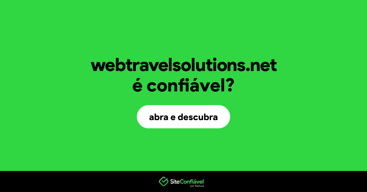 O site webtravelsolutions.net é confiável?