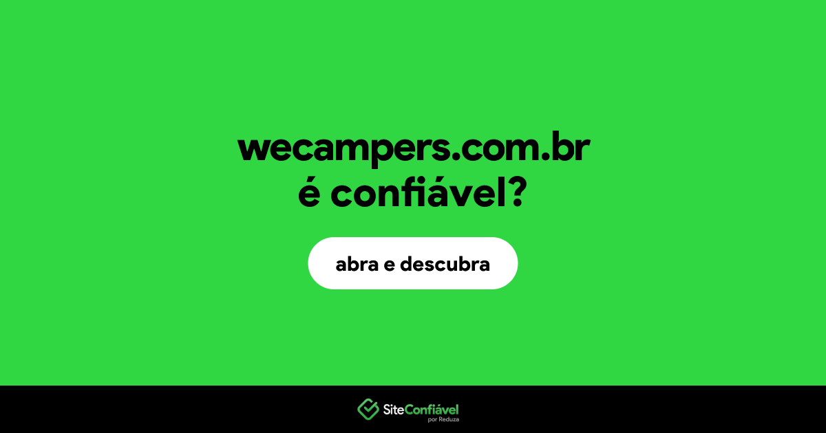 O site wecampers.com.br é confiável?