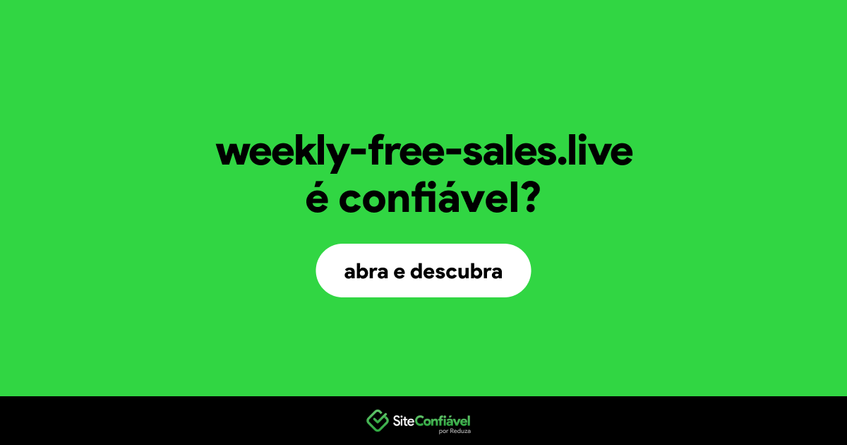 O site weekly-free-sales.live é confiável?