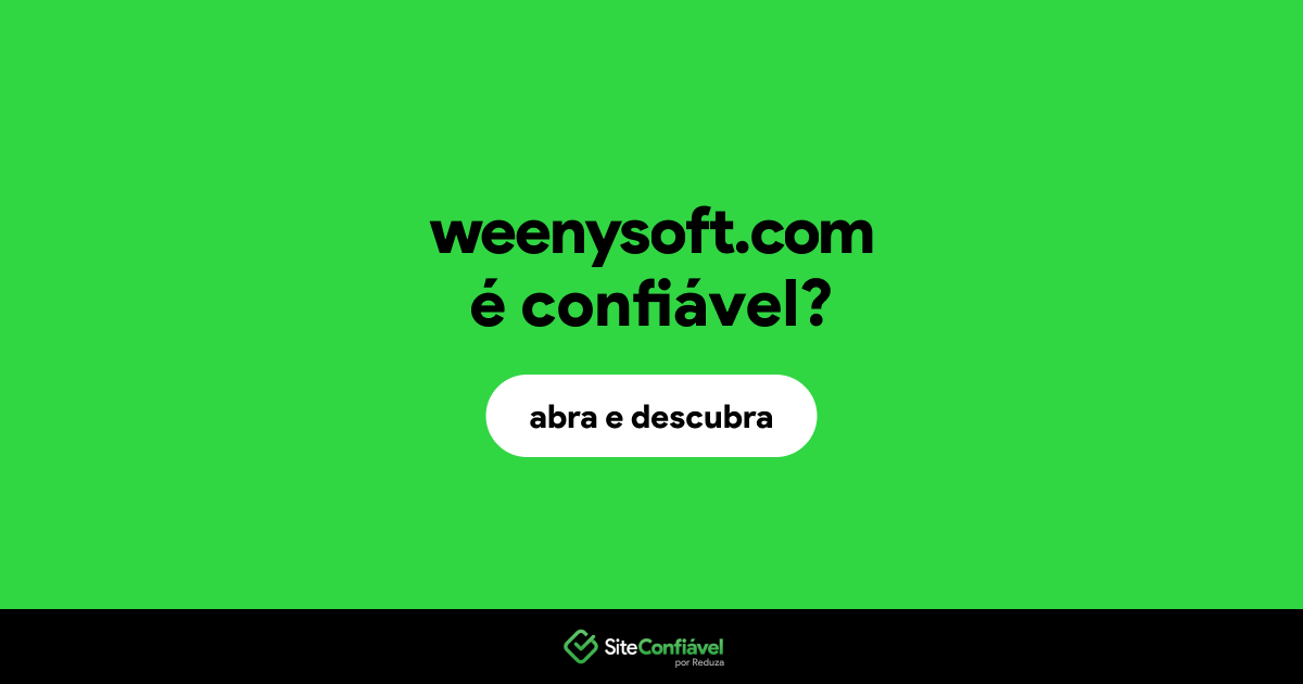 O site weenysoft.com é confiável?