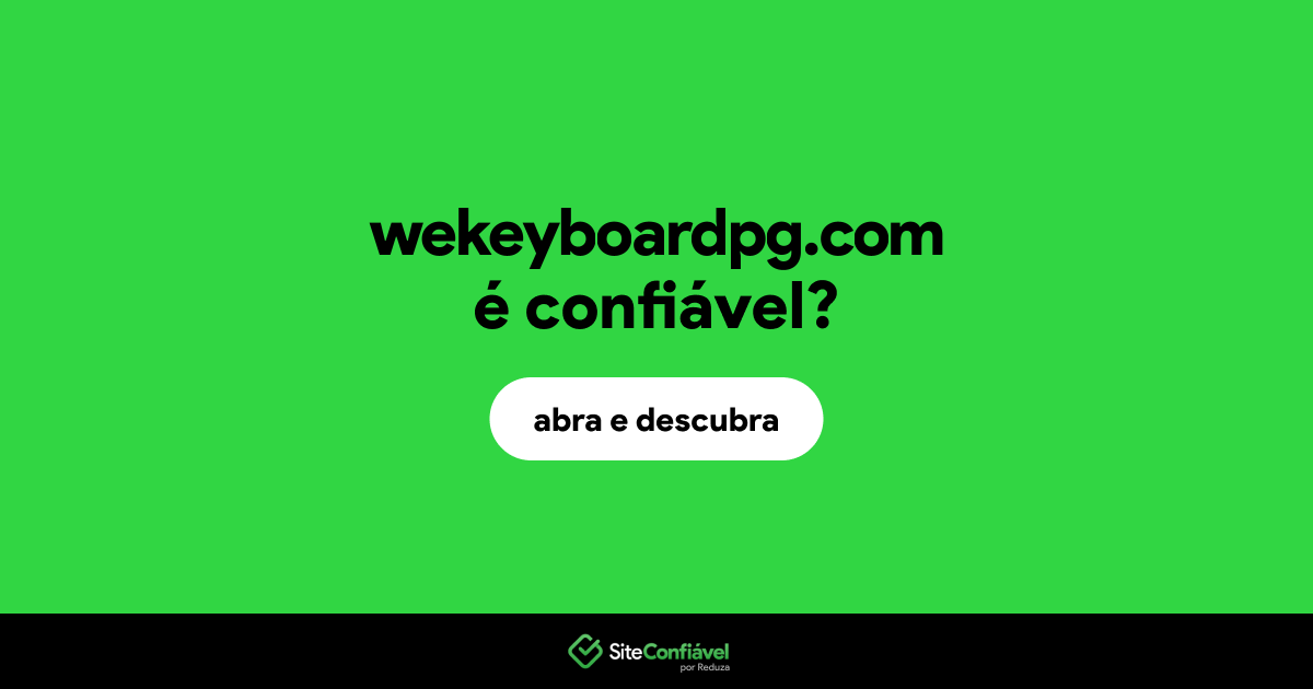 O site wekeyboardpg.com é confiável?
