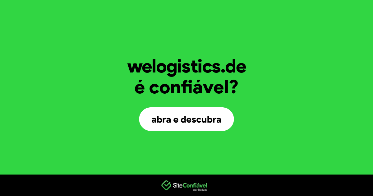 O site welogistics.de é confiável?