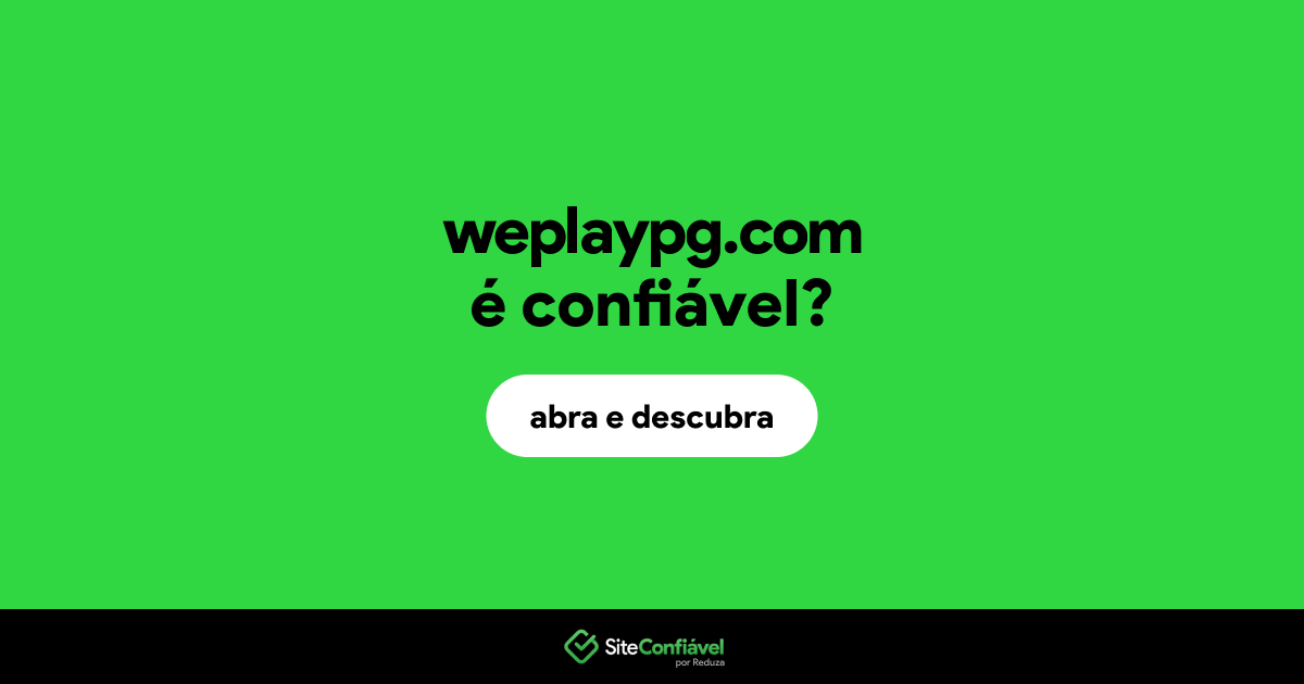 O site weplaypg.com é confiável?