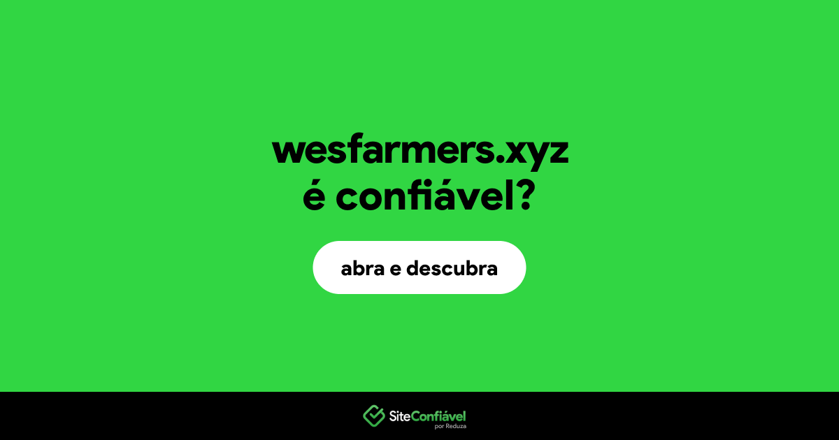 O site wesfarmers.xyz é confiável?