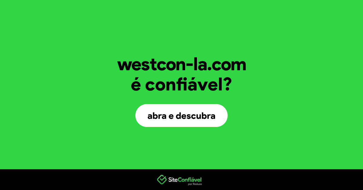 O site westcon-la.com é confiável?