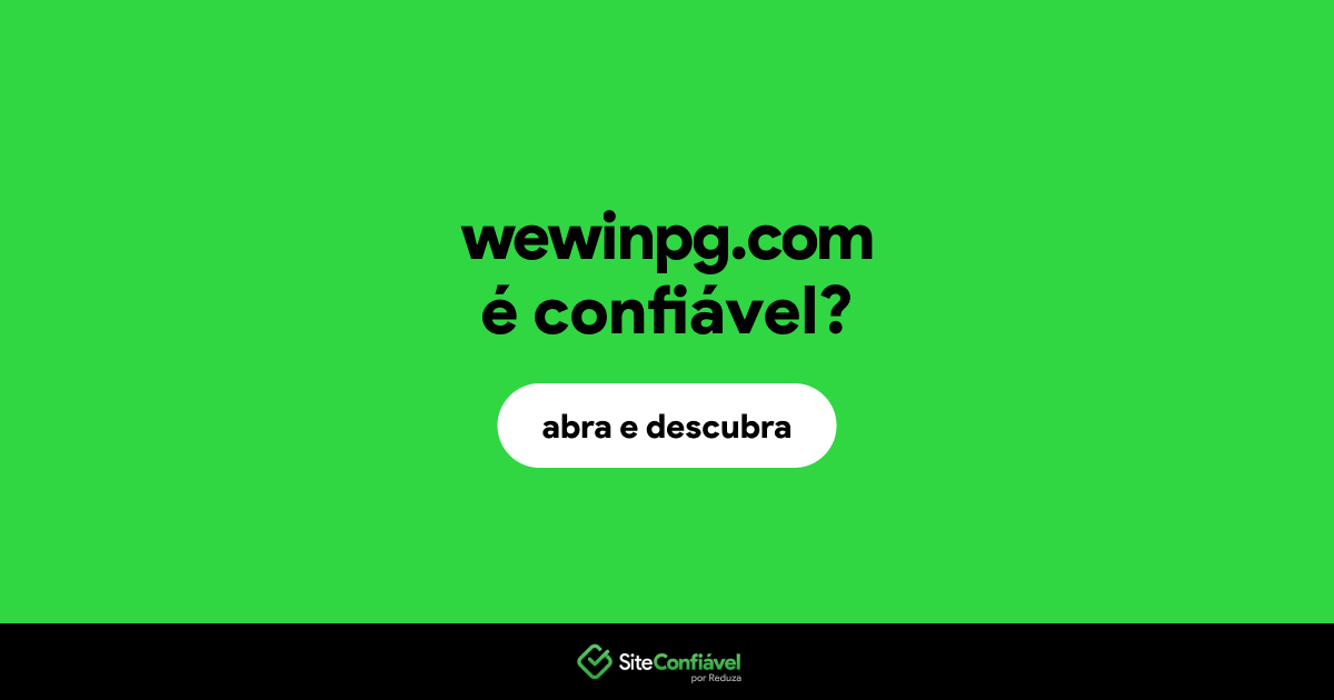 O site wewinpg.com é confiável?