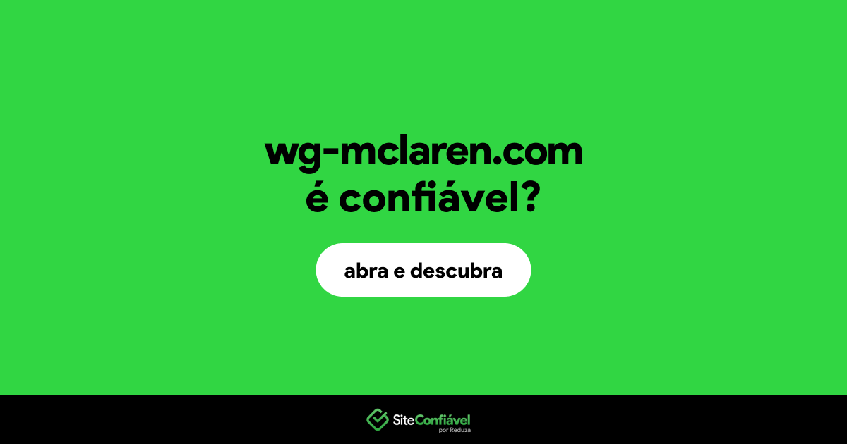 O site wg-mclaren.com é confiável?