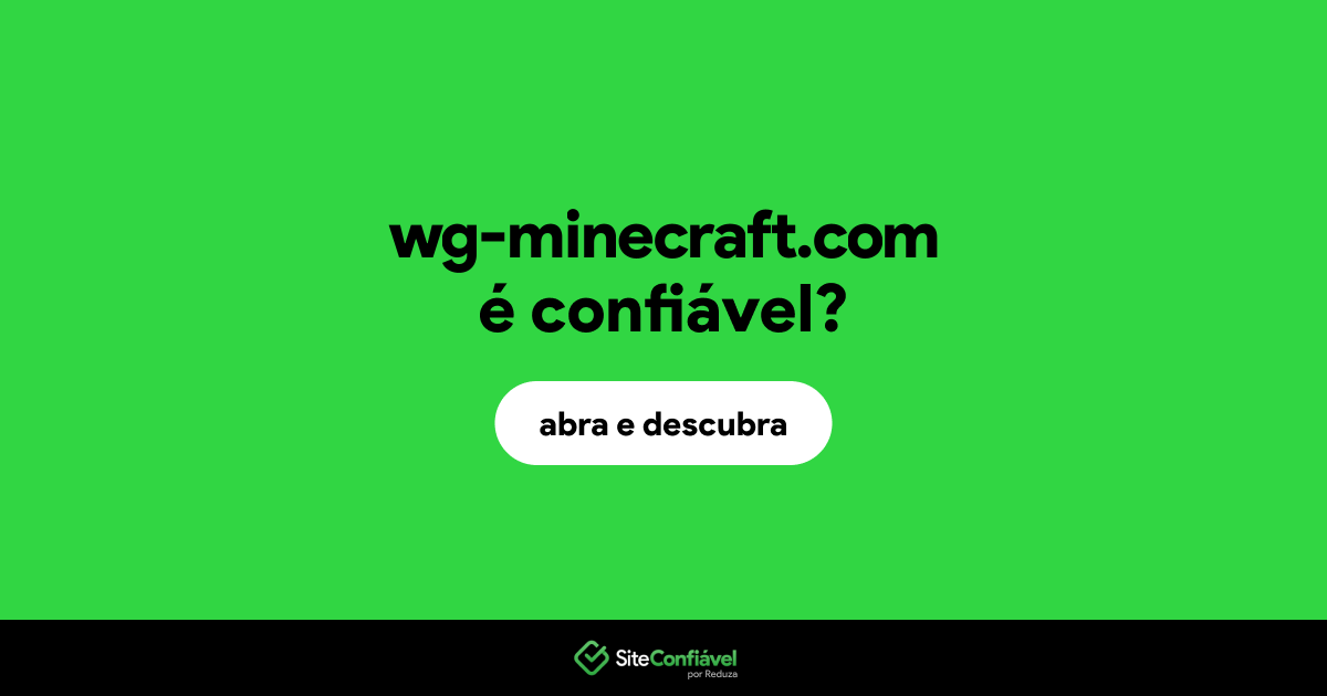 O site wg-minecraft.com é confiável?