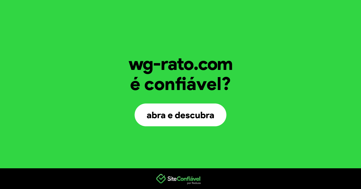 O site wg-rato.com é confiável?