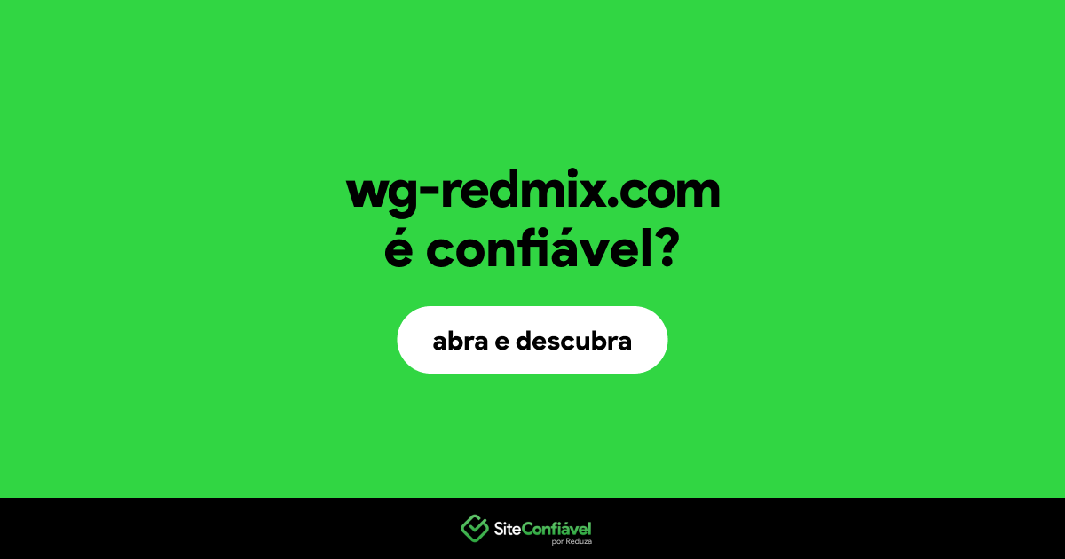 O site wg-redmix.com é confiável?